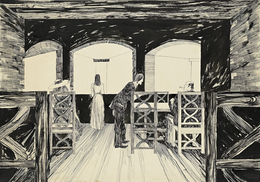 Interior design of Café Neitsitorn (Maiden Tower) in Tallinn. Aala Buldas