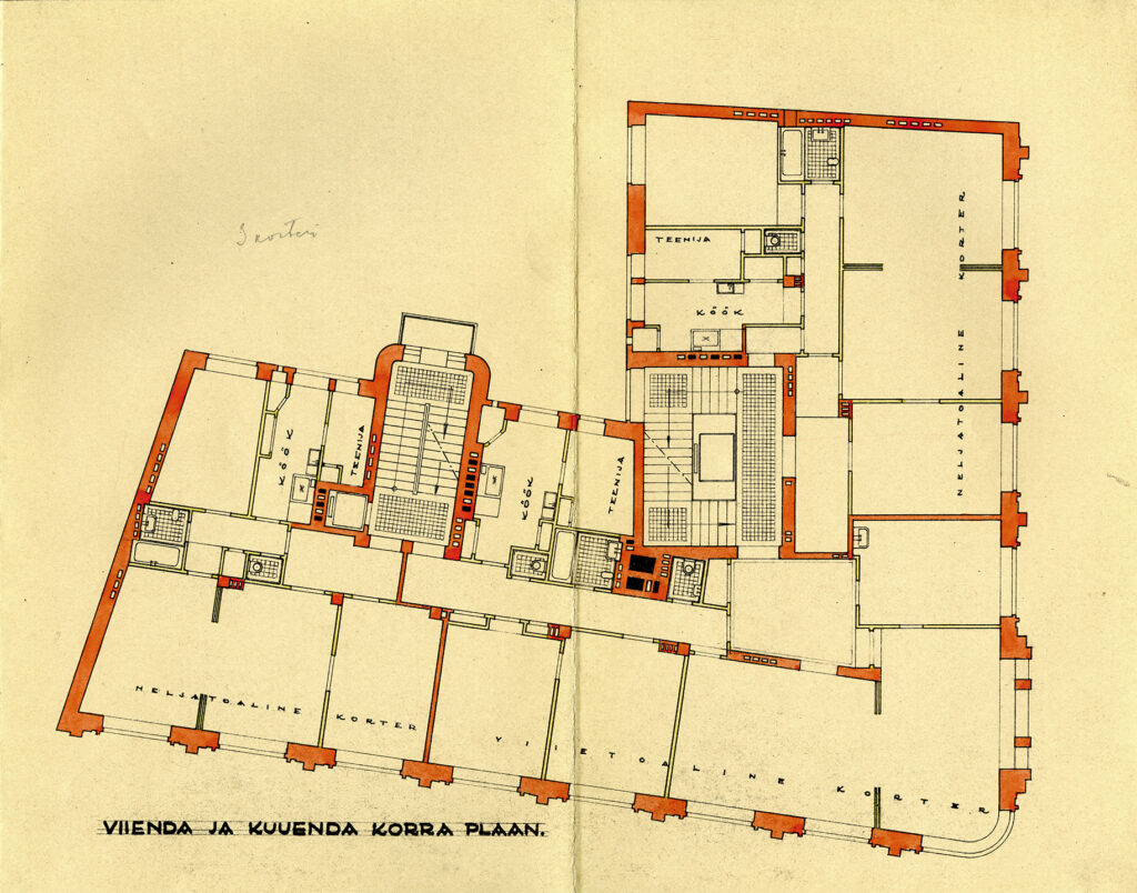 Floor plan of fifth and sixth floor